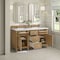 James Martin Vanities 60'' Double Vanity, Light Natural Oak w/ 3 CM White Zeus Quartz Top 424-V60D-LNO-3WZ - alternate 7